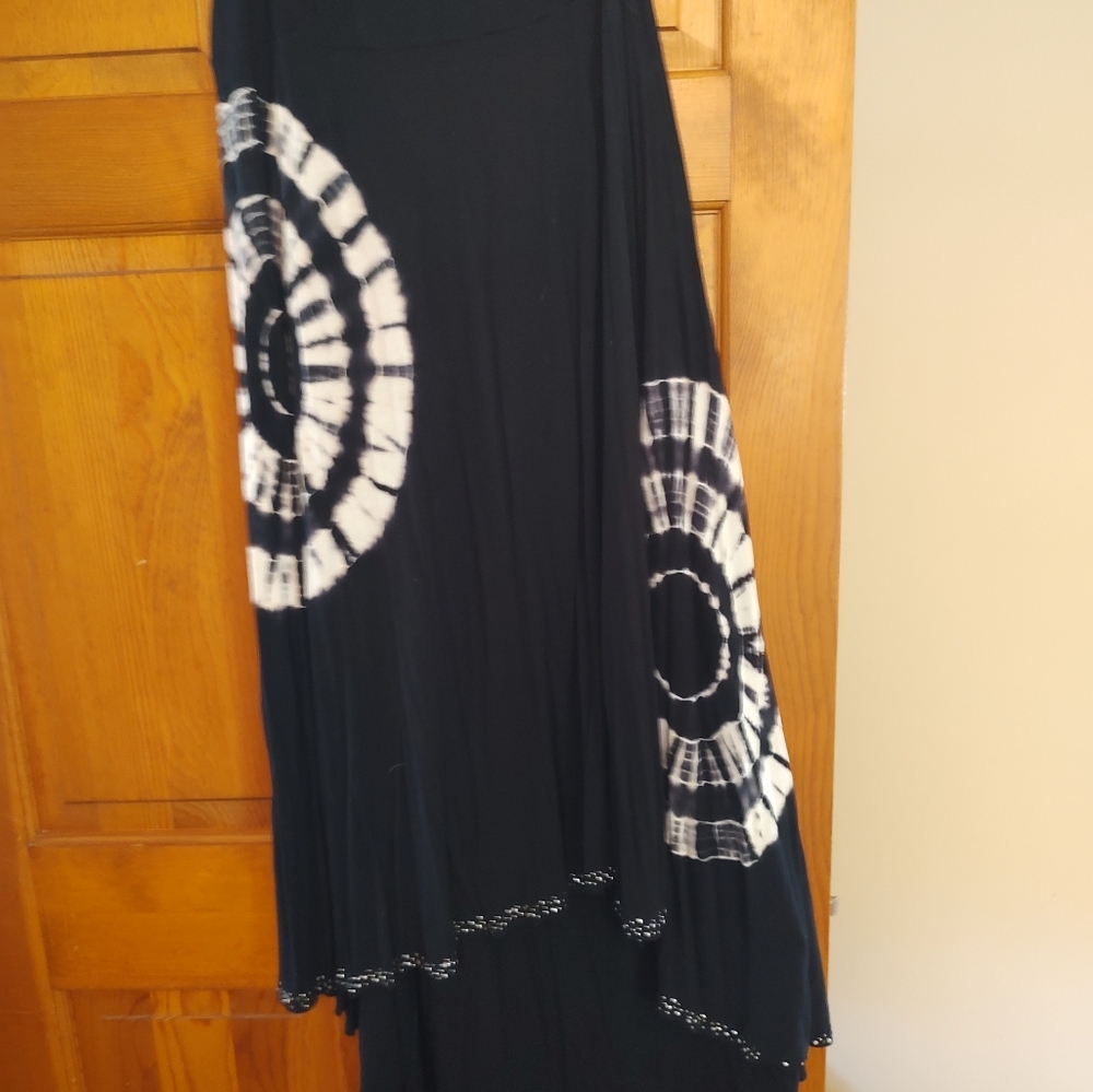 Black and White Tie-Dye Women's Skirt